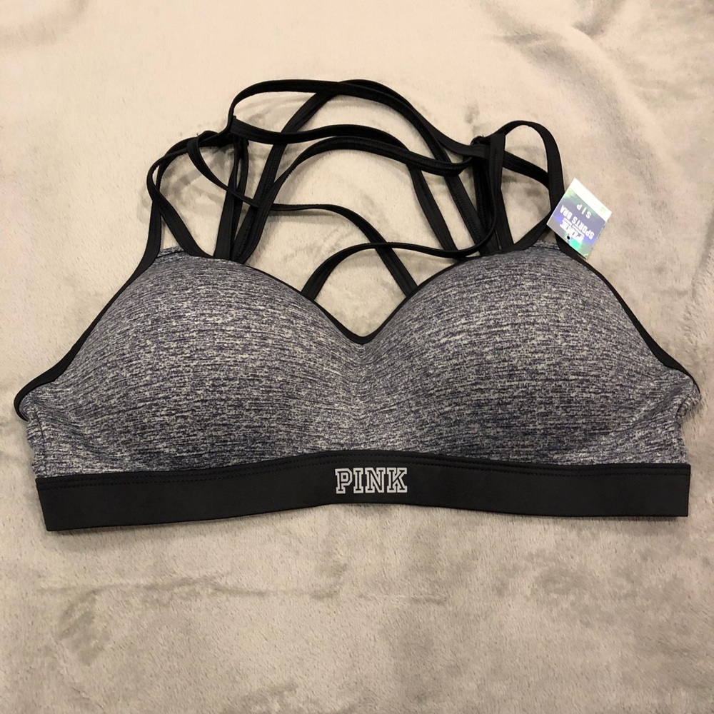 VS PINK Ultimate strappy front sports bra